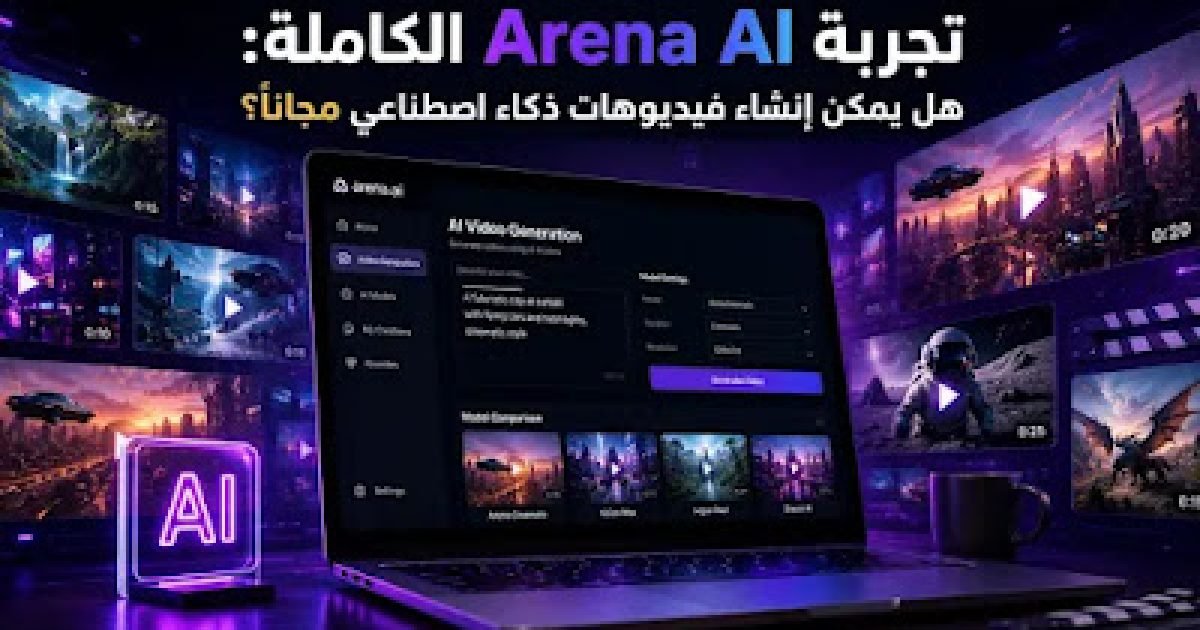 تجربة Arena AI الكاملة: هل يمكن إنشاء فيديوهات ذكاء اصطناعي مجاناً؟