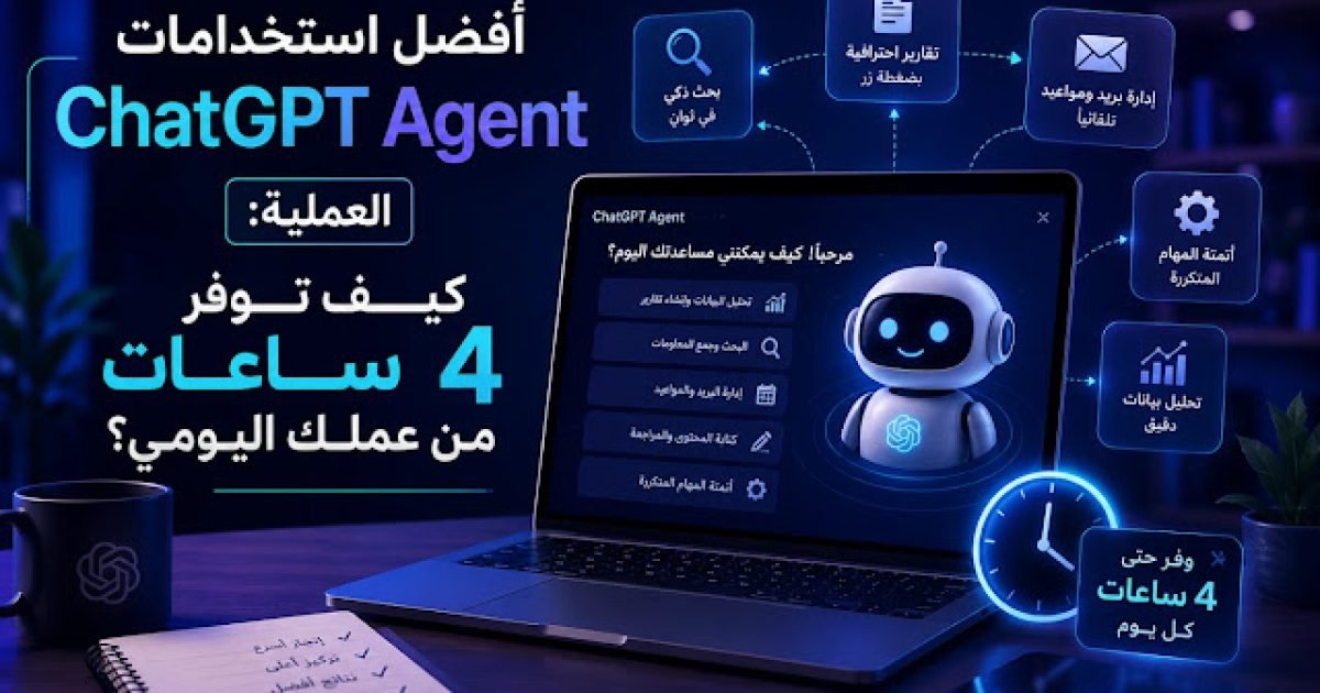أفضل استخدامات ChatGPT Agent العملية: كيف توفر 4 ساعات من عملك اليومي؟