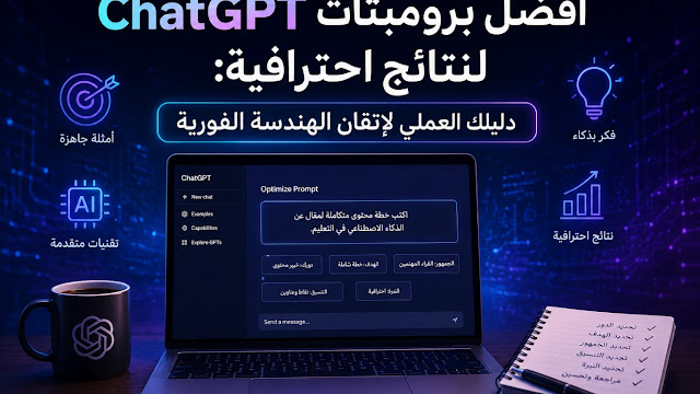 أفضل برومبتات ChatGPT لنتائج احترافية: دليلك العملي لإتقان الهندسة الفورية