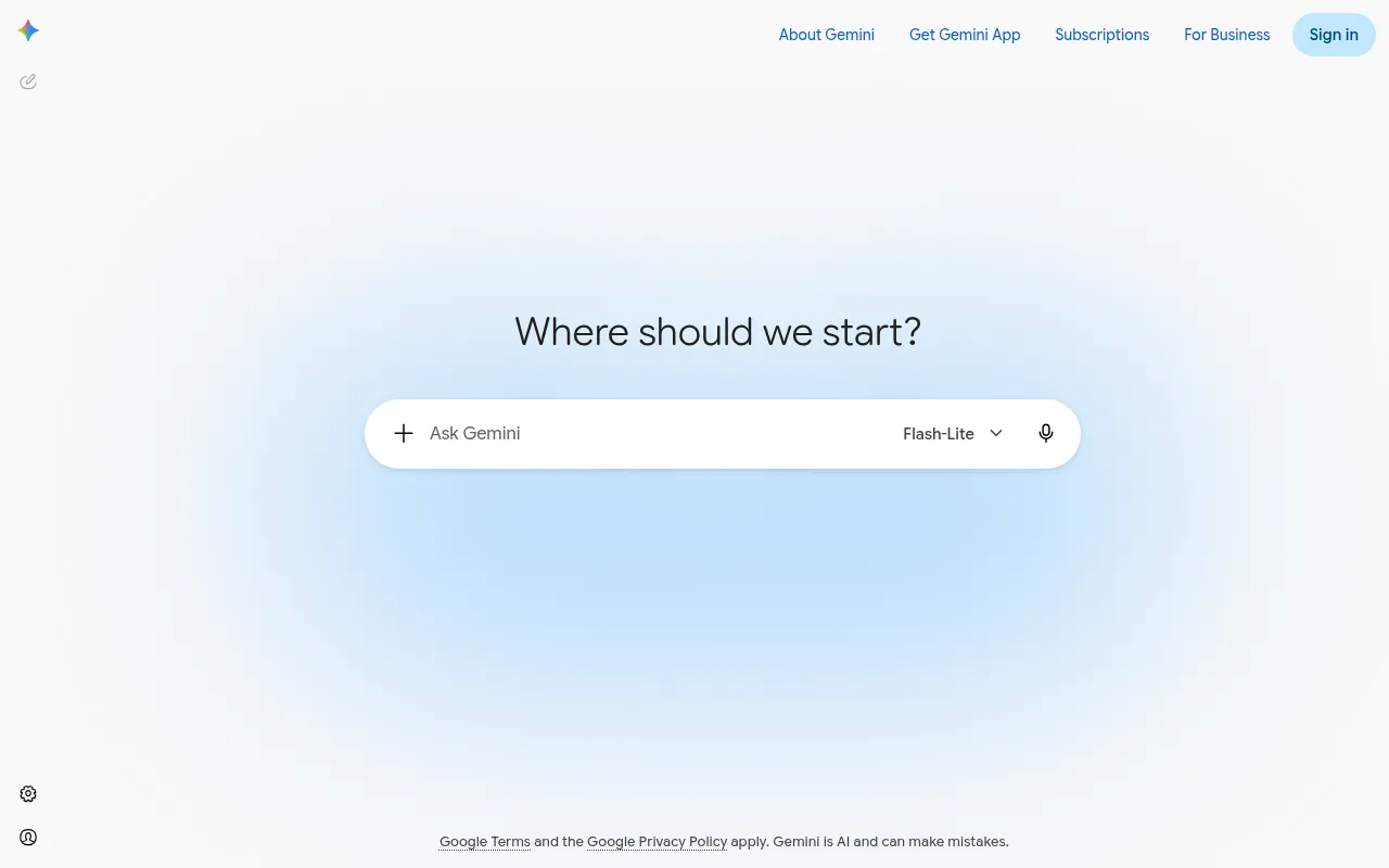 واجهة Gemini من Google حيث تلصق برومبت السيرة الذاتية وتبدأ المحادثة