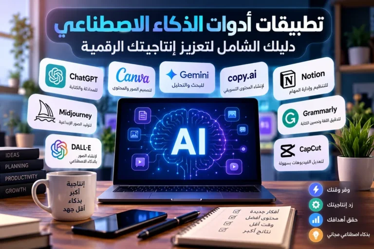 أفضل تطبيقات ادوات الذكاء الاصطناعي لزيادة الإنتاجية في أكاديمية النخيلي