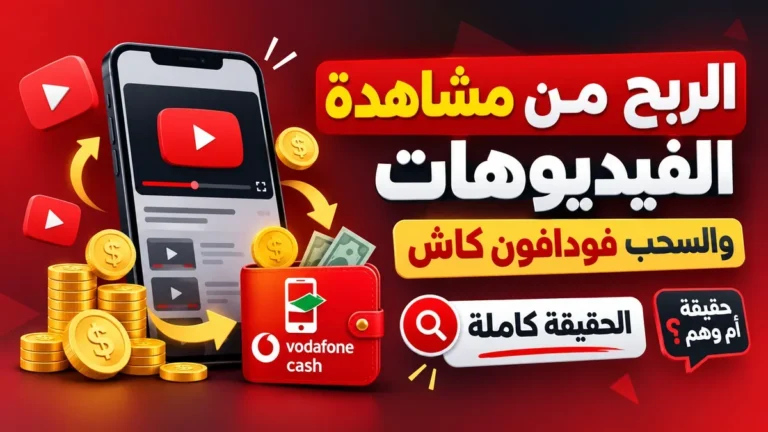 الربح من مشاهدة الفيديوهات والسحب فودافون كاش مع أكاديمية النخيلي