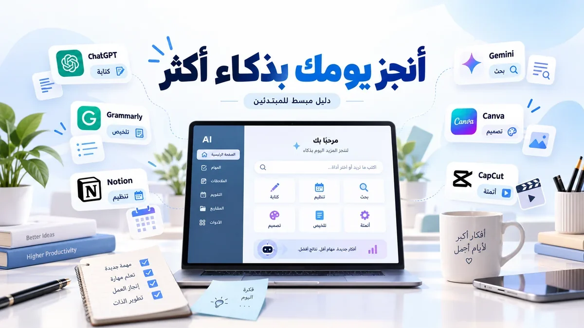 شخص يستخدم كيف استخدم ادوات الذكاء الاصطناعي في أكاديمية النخيلي