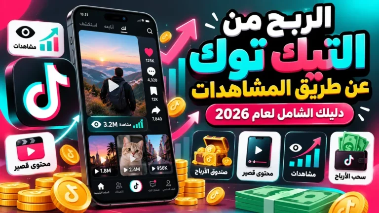 شرح الربح من التيك توك عن طريق المشاهدات في أكاديمية النخيلي