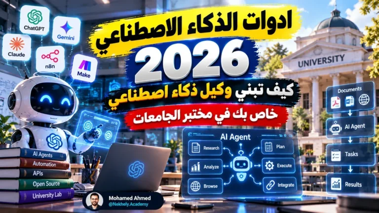 كيف تبني وكيل ذكاء اصطناعي باستخدام ادوات الذكاء الاصطناعي 2026 في أكاديمية النخيلي