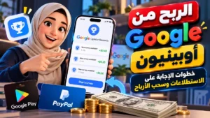 شرح الربح من جوجل اوبينيون وسحب الأرباح عبر أكاديمية النخيلي