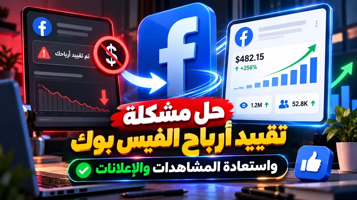 حل مشكلة تقييد ارباح الفيس بوك واستعادة الإعلانات عبر أكاديمية النخيلي