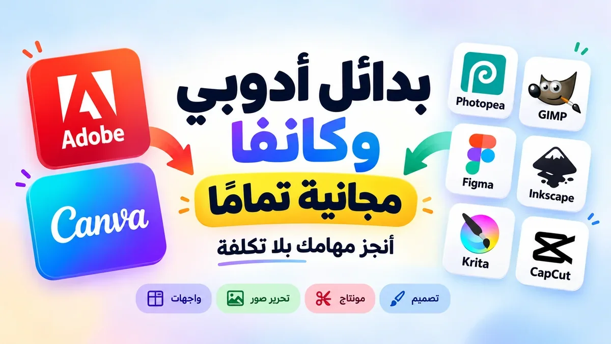 بدائل ادوبي المجانية وبرامج التصميم البديلة على أكاديمية النخيلي
