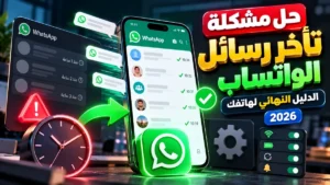 حل مشكلة تأخر رسائل الواتساب في أكاديمية النخيلي
