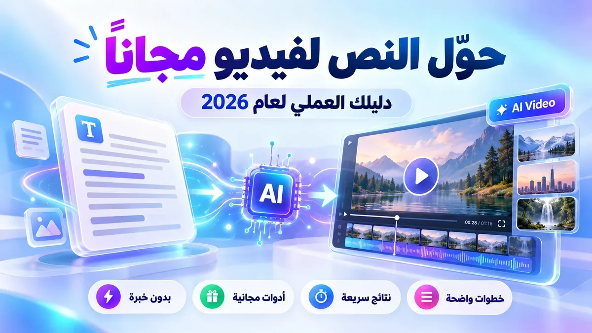 طريقة تحويل النص إلى فيديو بالذكاء الاصطناعي في أكاديمية النخيلي