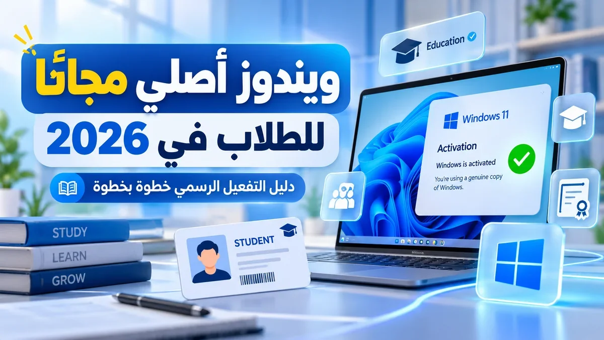 طريقة تفعيل ويندوز للطلاب عبر البريد الجامعي من أكاديمية النخيلي