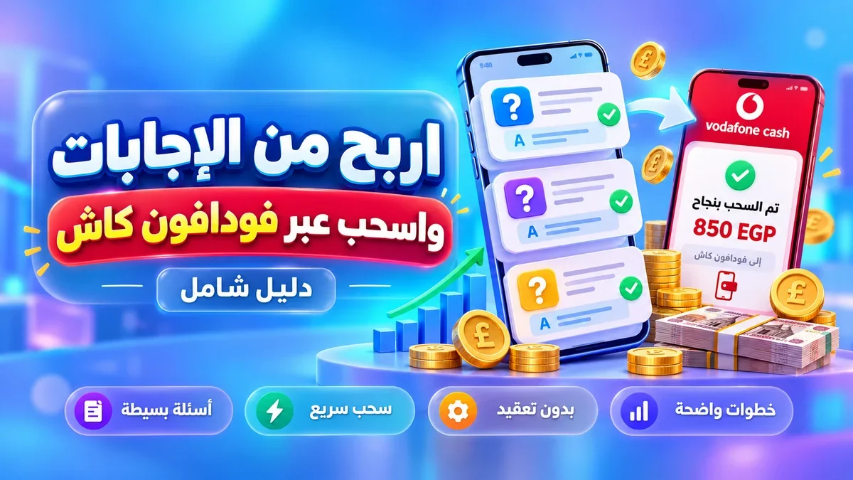 الربح من الإجابة على الأسئلة والسحب فودافون كاش عبر الهاتف المحمول في أكاديمية النخيلي