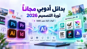 أفضل بدائل برامج أدوبي مجانا بالذكاء الاصطناعي في أكاديمية النخيلي