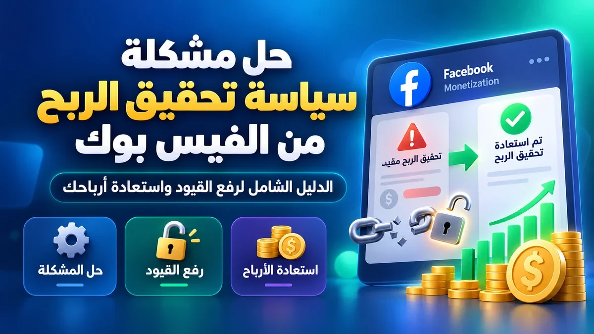 دليل حل مشكلة سياسة تحقيق الربح من الفيس بوك واستعادة الإعلانات - أكاديمية النخيلي