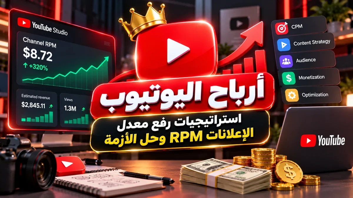 طرق زيادة ارباح اليوتيوب وحل مشكلة الـ RPM في أكاديمية النخيلي